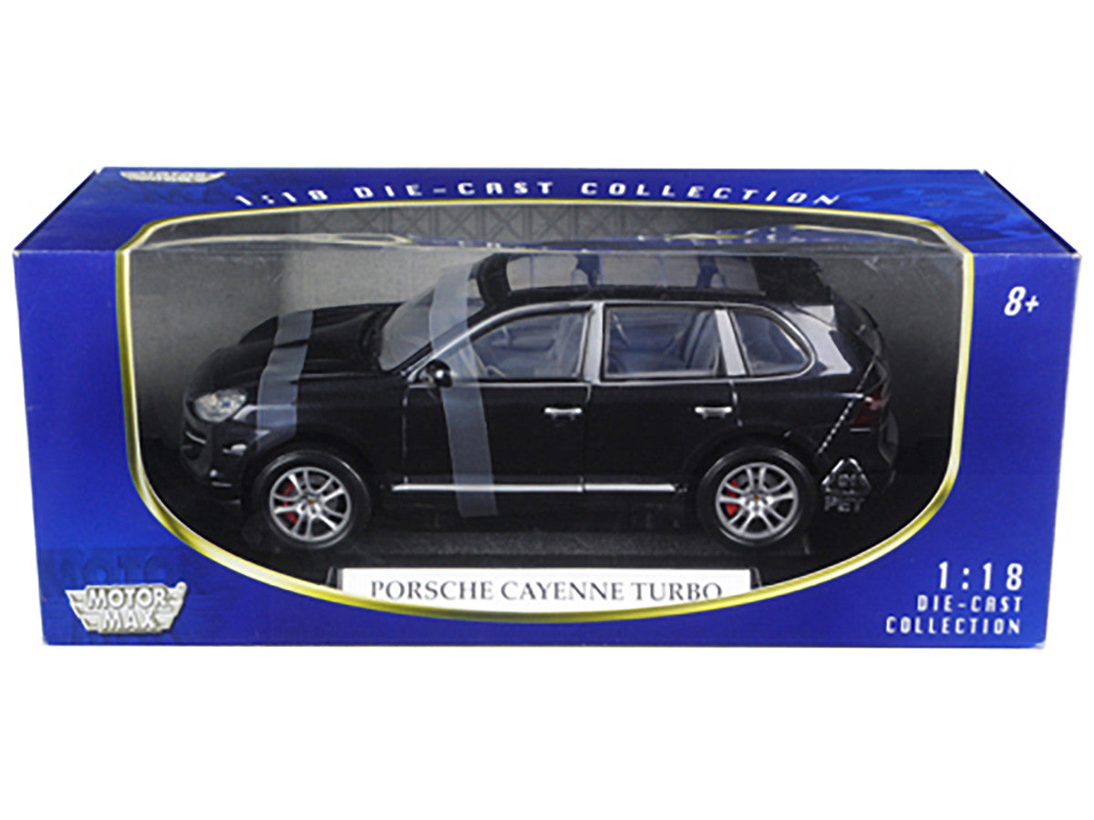 2008 Porsche Cayenne Turbo Metallic Black 1/18 Diecast Model Car by Motormax LuxuryLifeWay Online Store