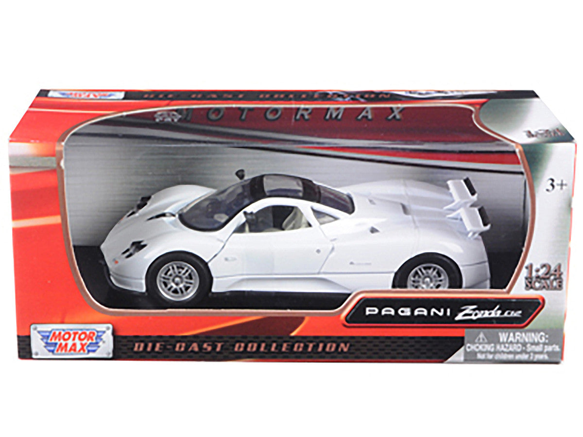 Pagani Zonda C12 White 1/24 Diecast Car Model by Motormax LuxuryLifeWay Online Store