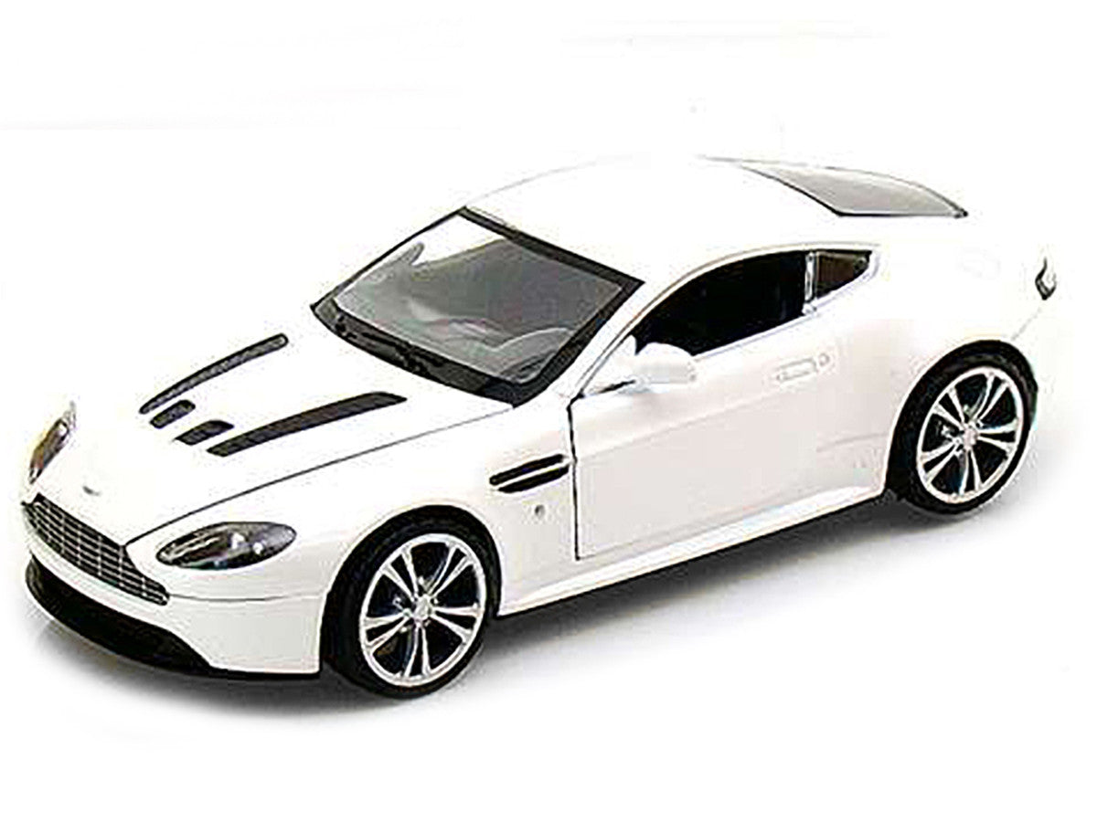 Aston Martin V12 Vantage Pearl White 1/24 Diecast Car Model by Motormax LuxuryLifeWay Online Store