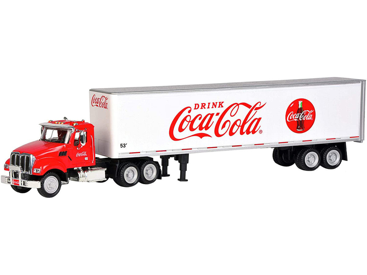 Truck Tractor with 53' Trailer "Drink Coca-Cola" Red and White 1/50 Diecast Model by Motorcity Classics LuxuryLifeWay Online Store