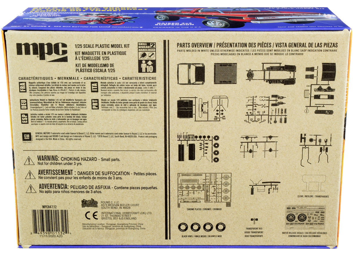 Skill 2 Model Kit 1984 GMC Pickup Truck (Molded in White) "Deserter" 1/25 Scale Model by MPC LuxuryLifeWay Online Store