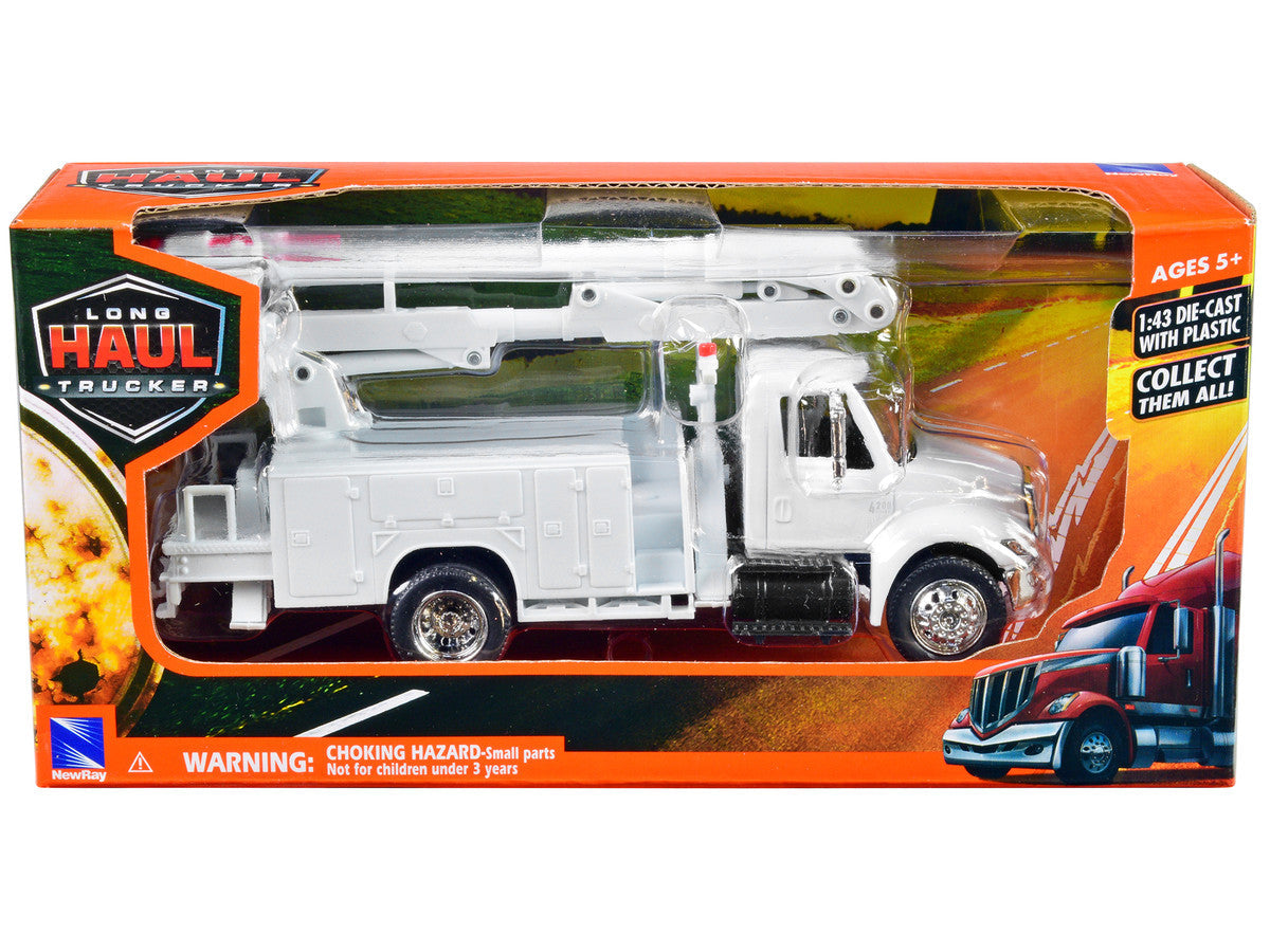 International 4200 Line Maintenance Service Truck White "Long Haul Trucker" Series 1/43 Diecast Model by New Ray LuxuryLifeWay Online Store