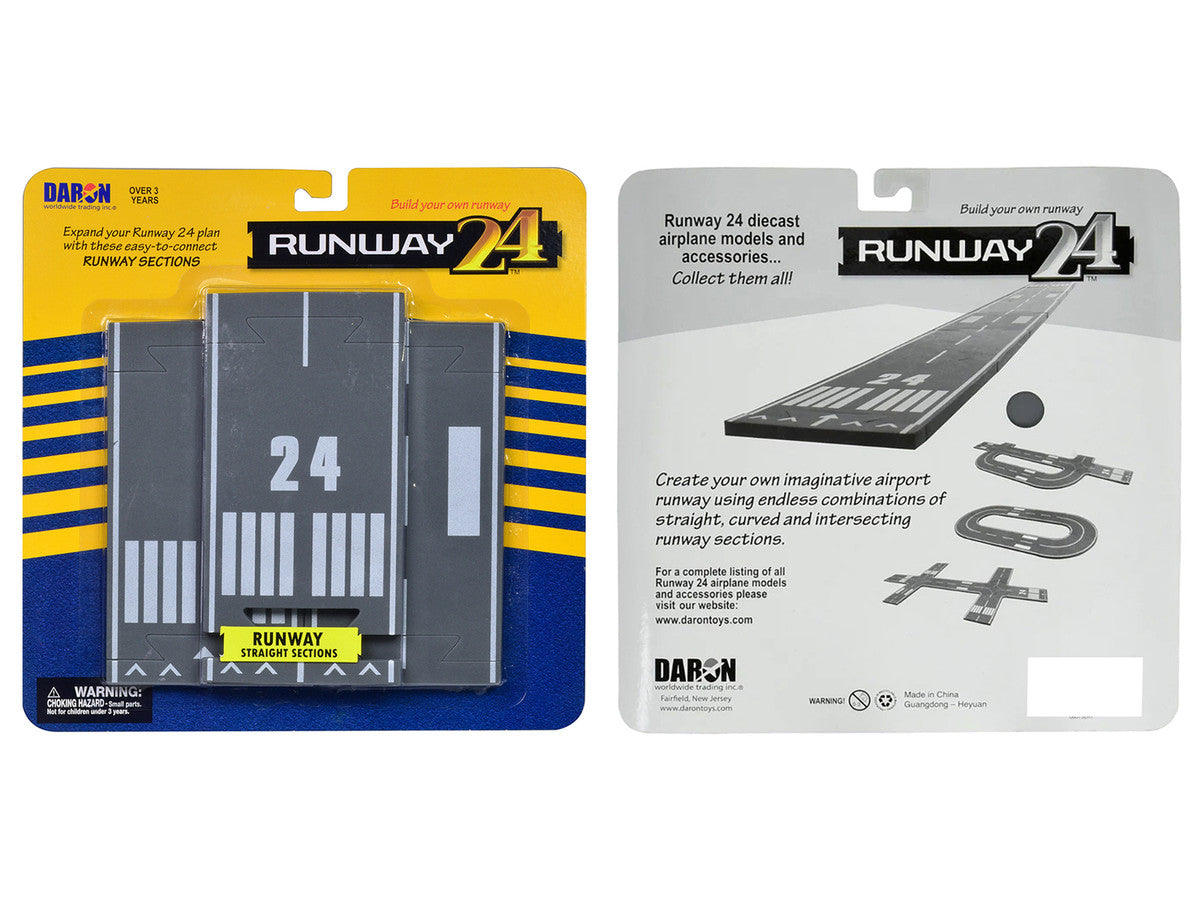 Runway Straight Sections 3 Piece Set for Diecast Models by Runway24 LuxuryLifeWay Online Store