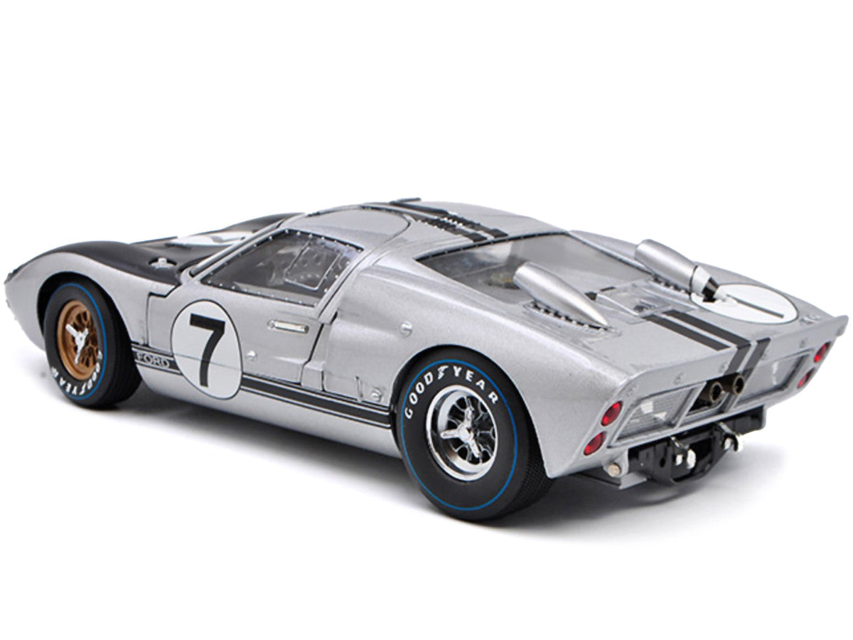 1966 Ford GT-40 MK II #7 Silver 1/18 Diecast Model Car by Shelby Collectibles LuxuryLifeWay Online Store