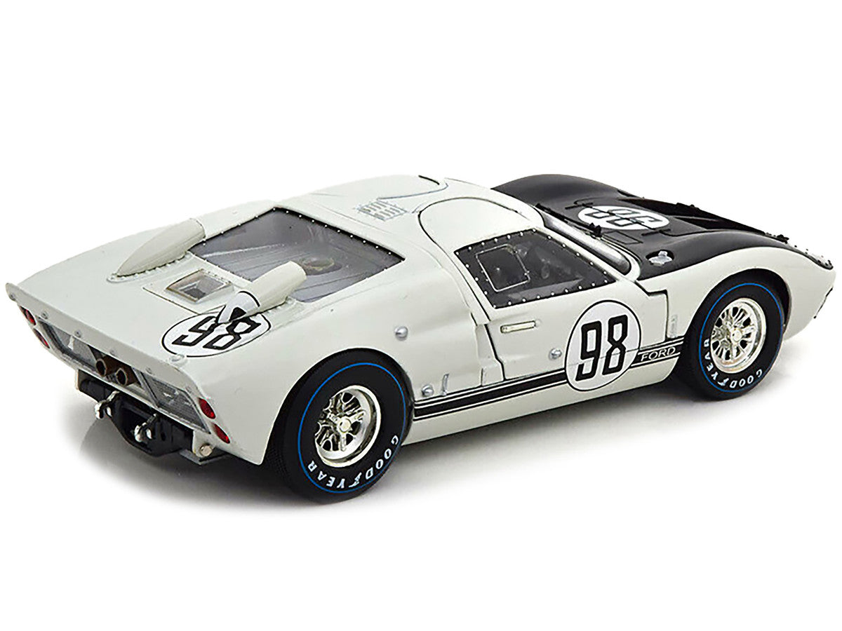 1966 Ford GT-40 MK 2 #98 White 1/18 Diecast Car Model by Shelby Collectibles LuxuryLifeWay Online Store