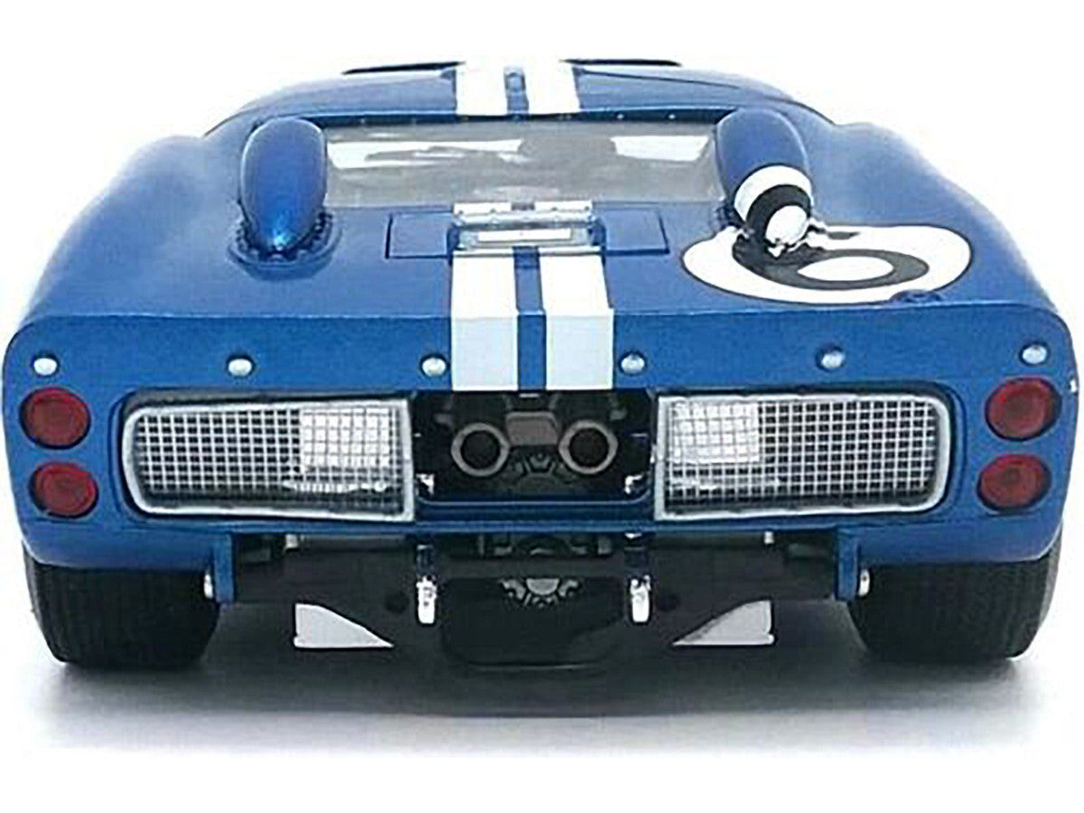 1966 Ford GT-40 MK 2 Blue #6 1/18 Diecast Car Model by Shelby Collectibles LuxuryLifeWay Online Store