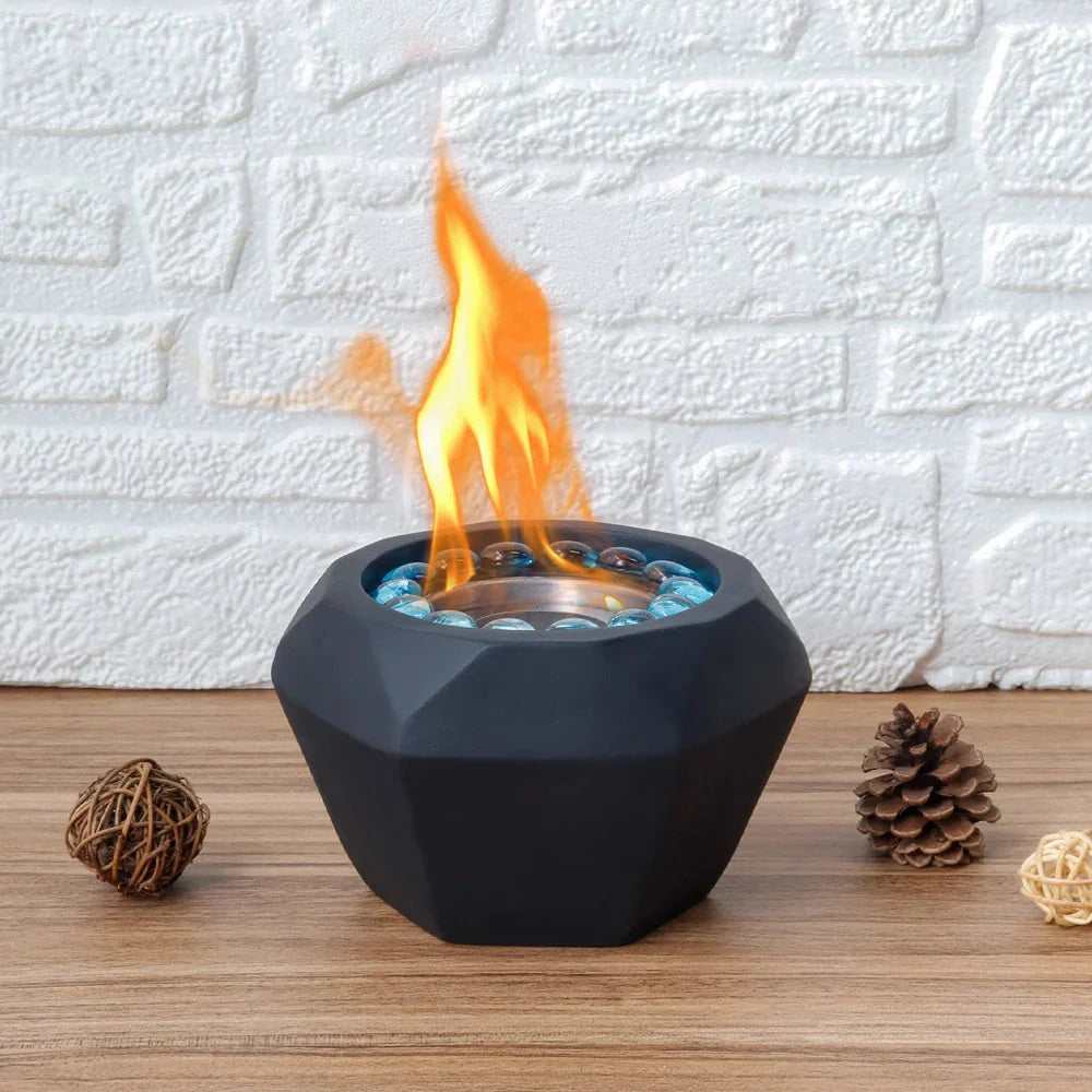 6"x4" Portable Cement Tabletop Fireplace LuxuryLifeWay Online Store