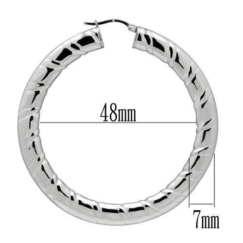 TK415 - High polished (no plating) Stainless Steel Earrings with No Stone LuxuryLifeWay Online Store