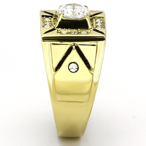 TK723 - IP Gold(Ion Plating) Stainless Steel Ring with AAA Grade CZ in Clear LuxuryLifeWay Online Store