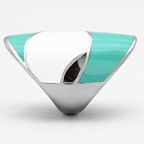 TK808 - High polished (no plating) Stainless Steel Ring with Epoxy in Multi Color LuxuryLifeWay Online Store