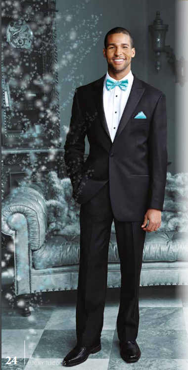 "Vienna" Black Tuxedo Jacket Peak (Separates) LuxuryLifeWay Online Store