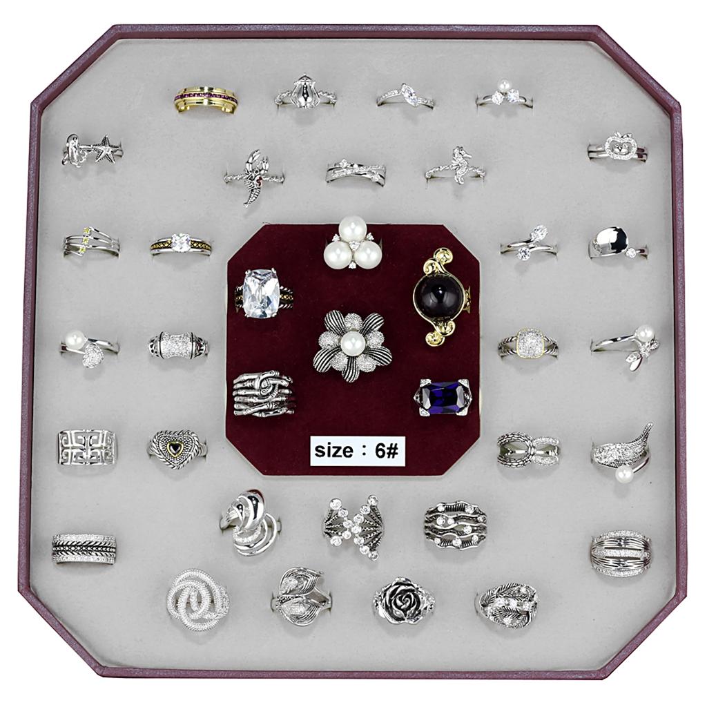 VK-018-SIZE6 - Assorted Brass Ring with Assorted in Assorted LuxuryLifeWay Online Store
