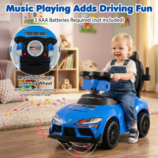 Costway 3-in-1 Toyota Licensed Foot-to-Floor Stroller Sliding Walking Toy-Blue LuxuryLifeWay Online Store