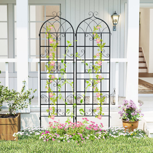 Costway 2 Pack 71" x 20" Heavy-Duty Metal Garden Trellis Metal Coating Patio for Outdoor LuxuryLifeWay Online Store