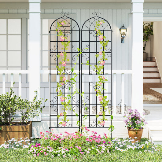 Costway 4 Pack 86" x 20" Metal Garden Trellis Heavy-Duty Plant Support for Vegetable LuxuryLifeWay Online Store