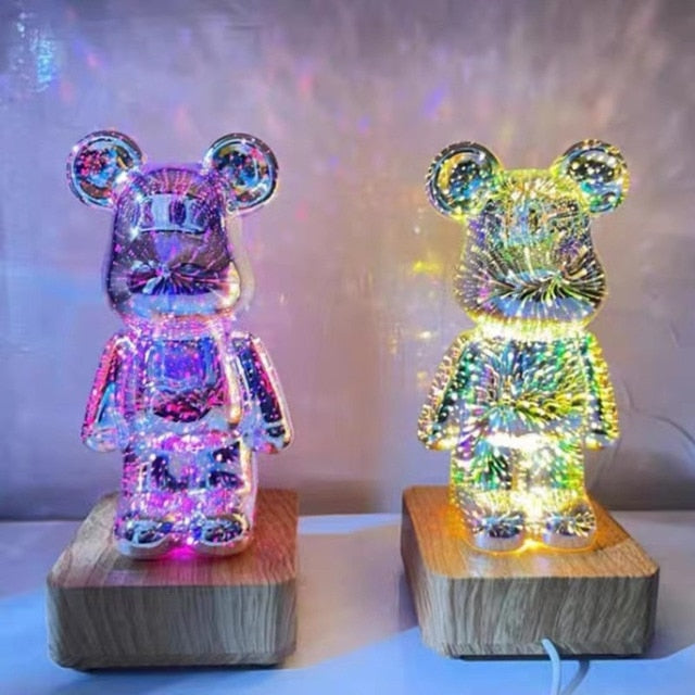 3D Bear Firework Light Lamp Pi-Mart