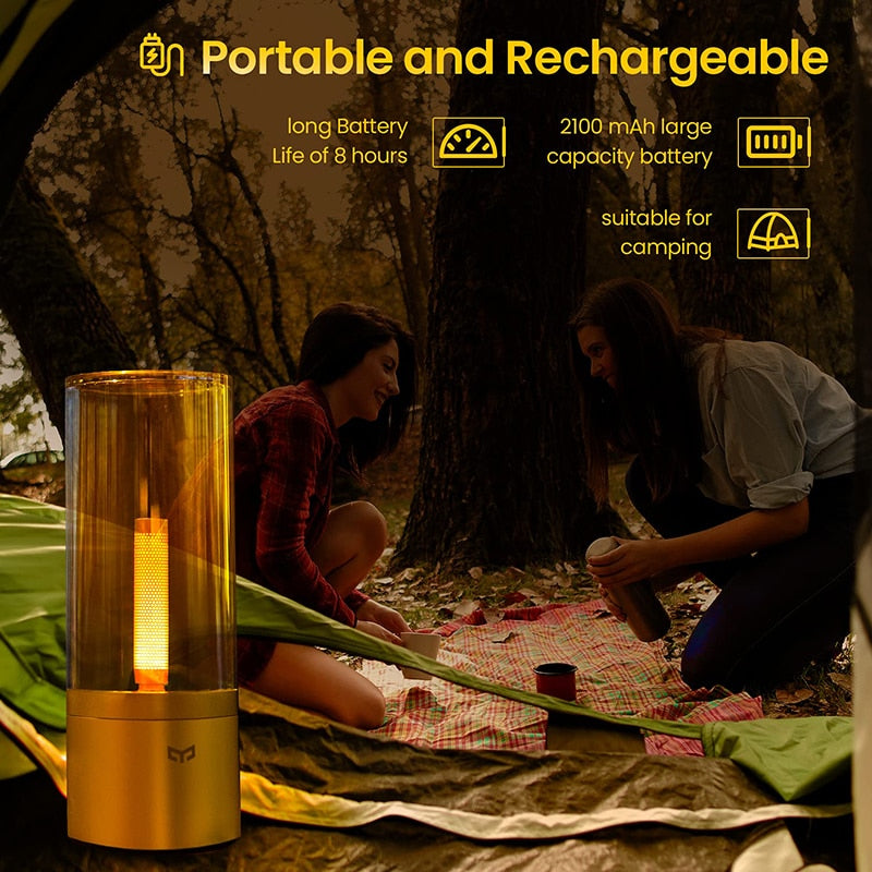 Rechargeable Candle Light Nightstand Lamp Pi-Mart