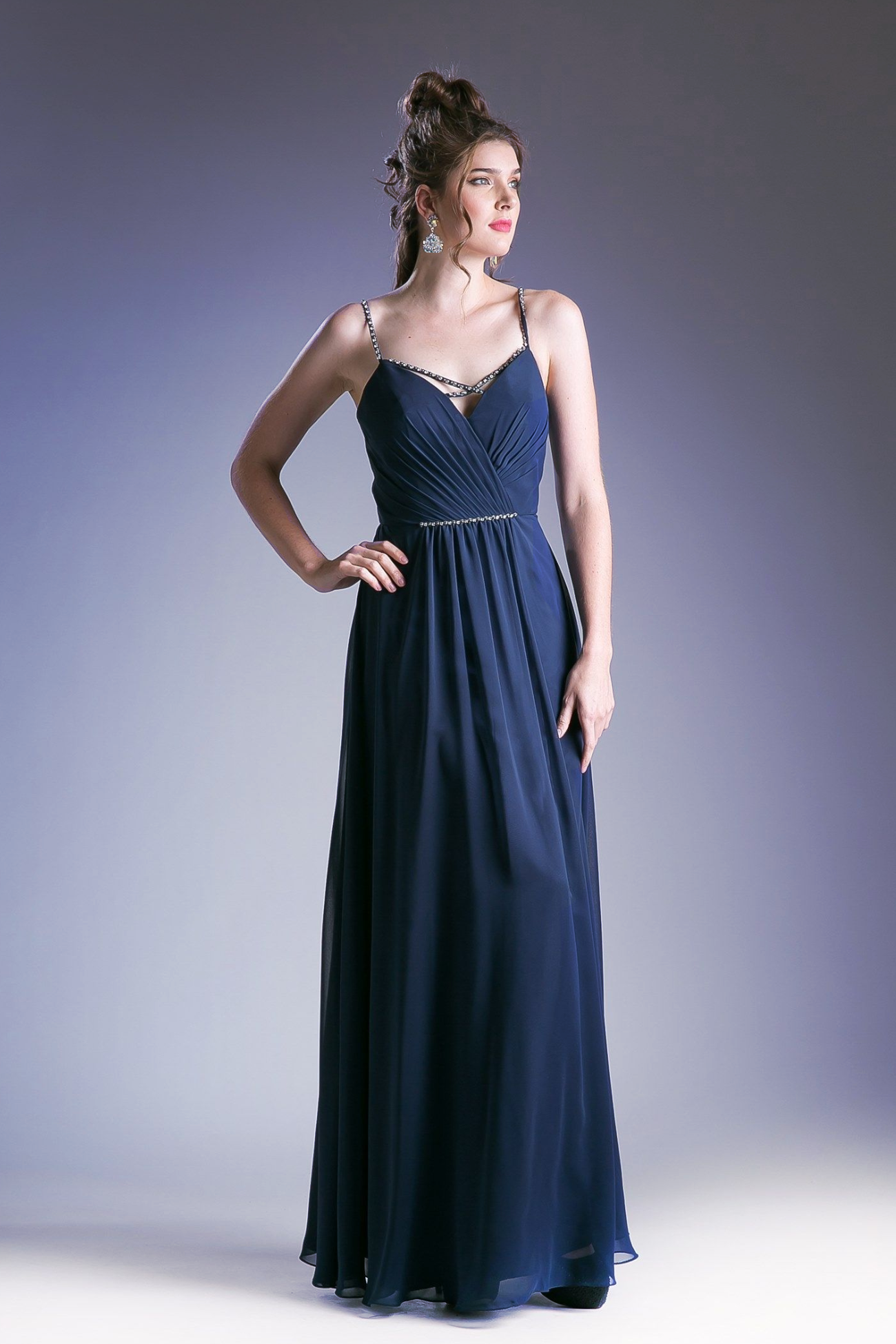 V Neckline With a Beaded Band Dress LuxuryLifeWay Online Store