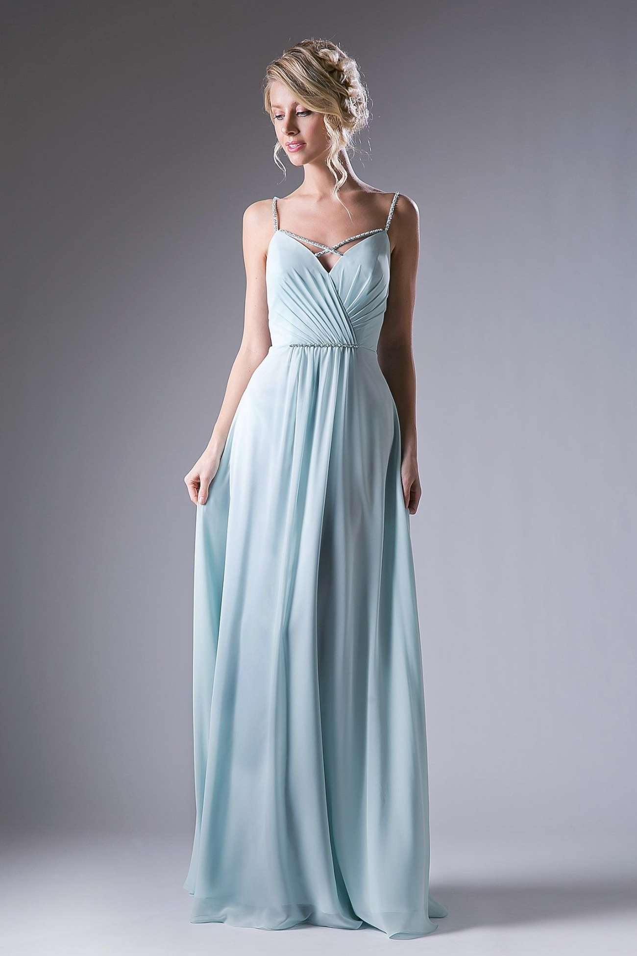 V Neckline With a Beaded Band Dress LuxuryLifeWay Online Store
