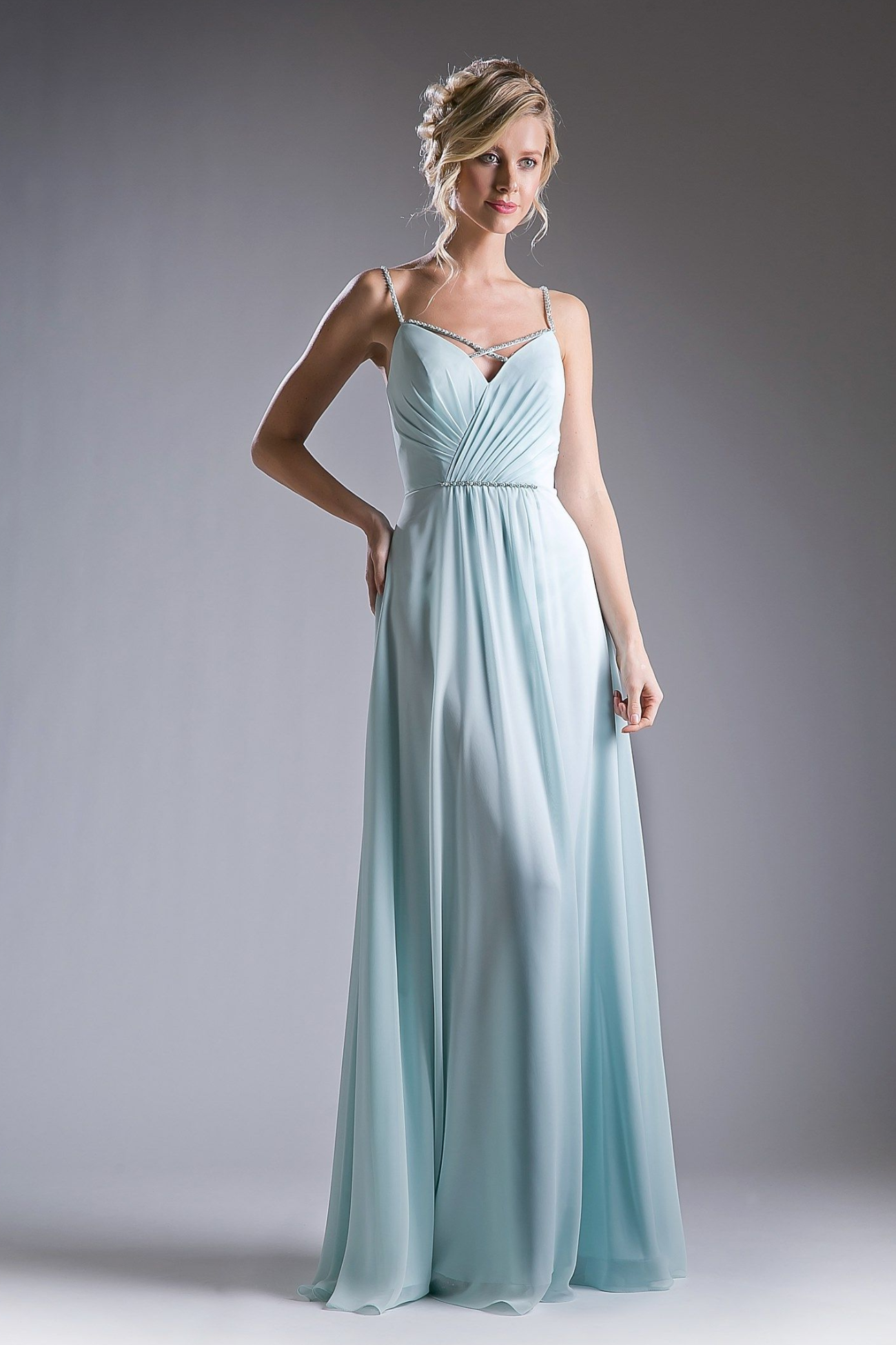 V Neckline With a Beaded Band Dress LuxuryLifeWay Online Store