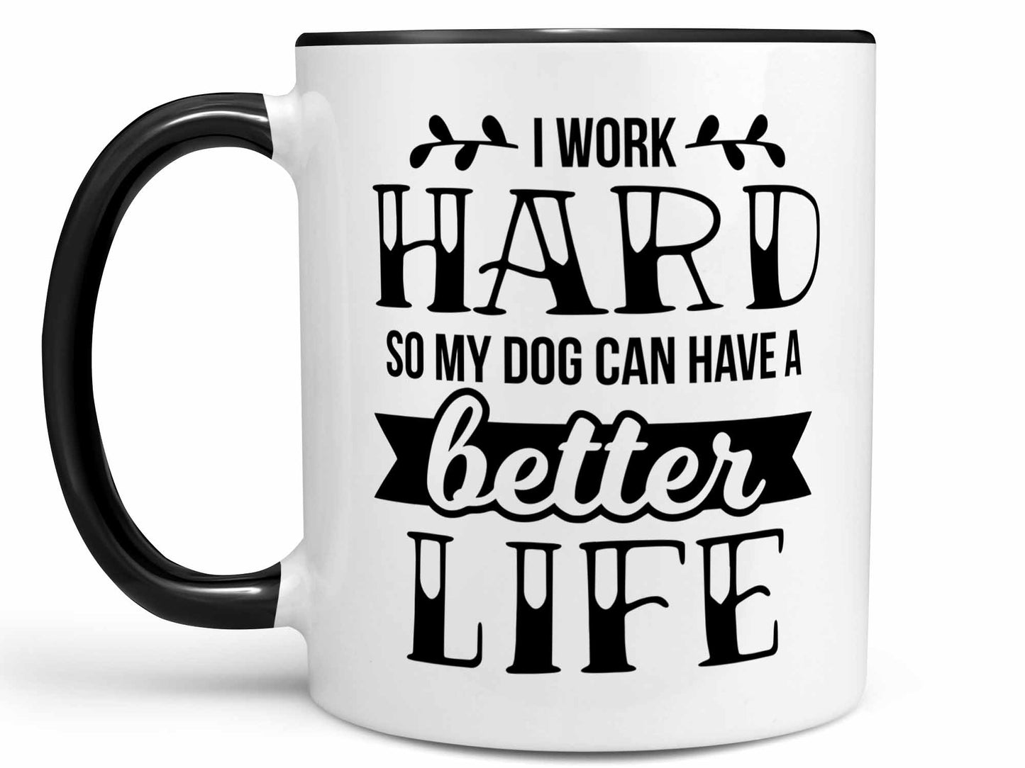 Work Hard Dog Coffee Mug