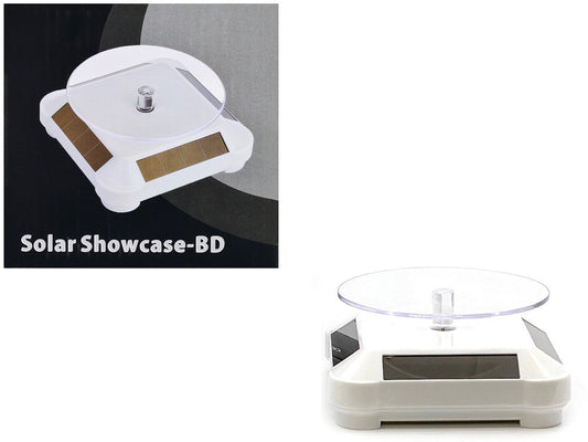 3.5″ Solar Rotating Display Stand with White Base for 1/64 Scale Model Cars LuxuryLifeWay Online Store