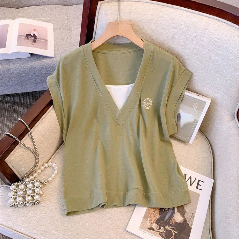 Casual Two-piece Set Sleeveless Top And Shorts LadyShow.Store