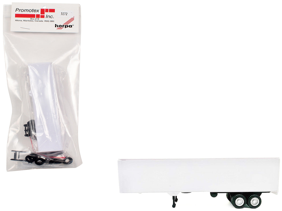 40ft Dry Van Trailer White 1/87 (HO) Plastic Model by Promotex LuxuryLifeWay Online Store