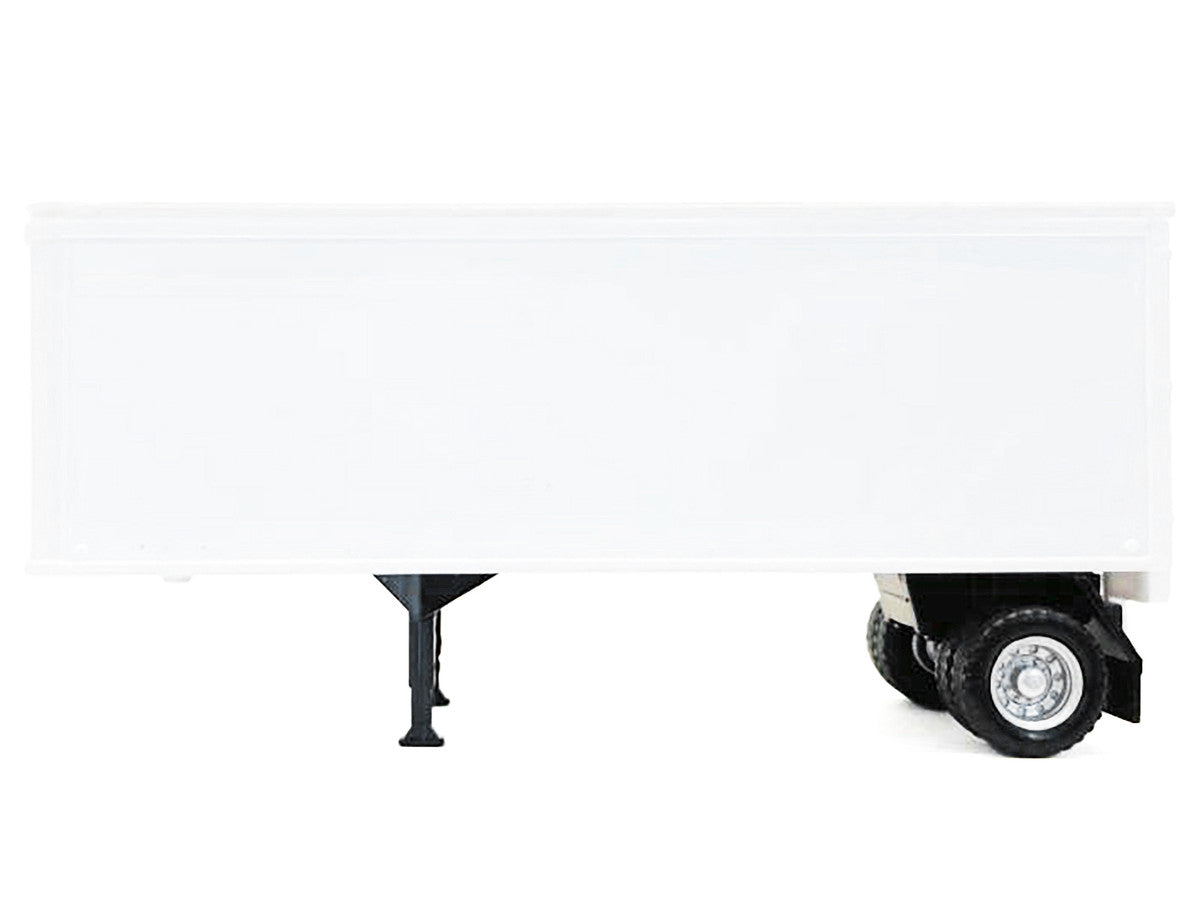 27ft Single-Axle Trailer (No Converter Dolly) White 1/87 (HO) Plastic Model by Promotex LuxuryLifeWay Online Store
