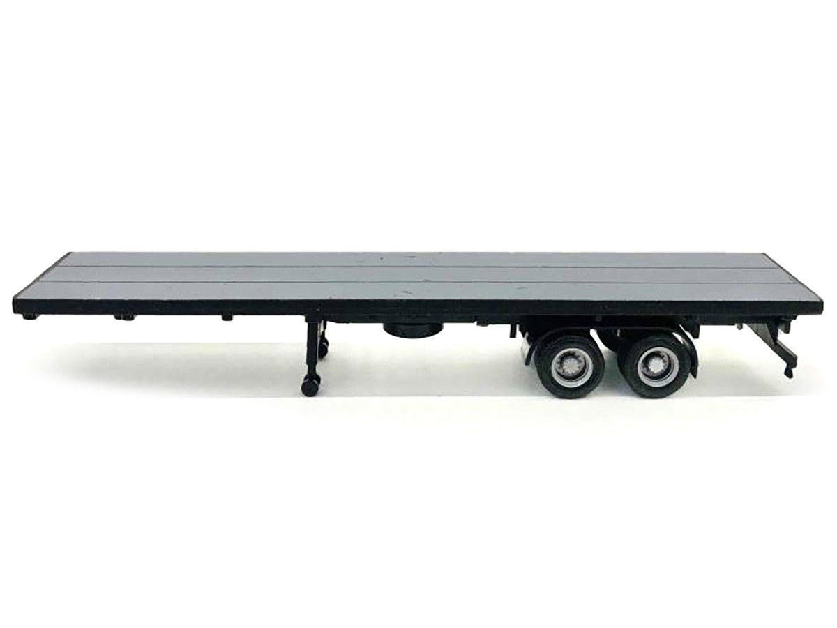 40ft Flatbed Trailer Gray Top 1/87 (HO) Plastic Model by Promotex LuxuryLifeWay Online Store