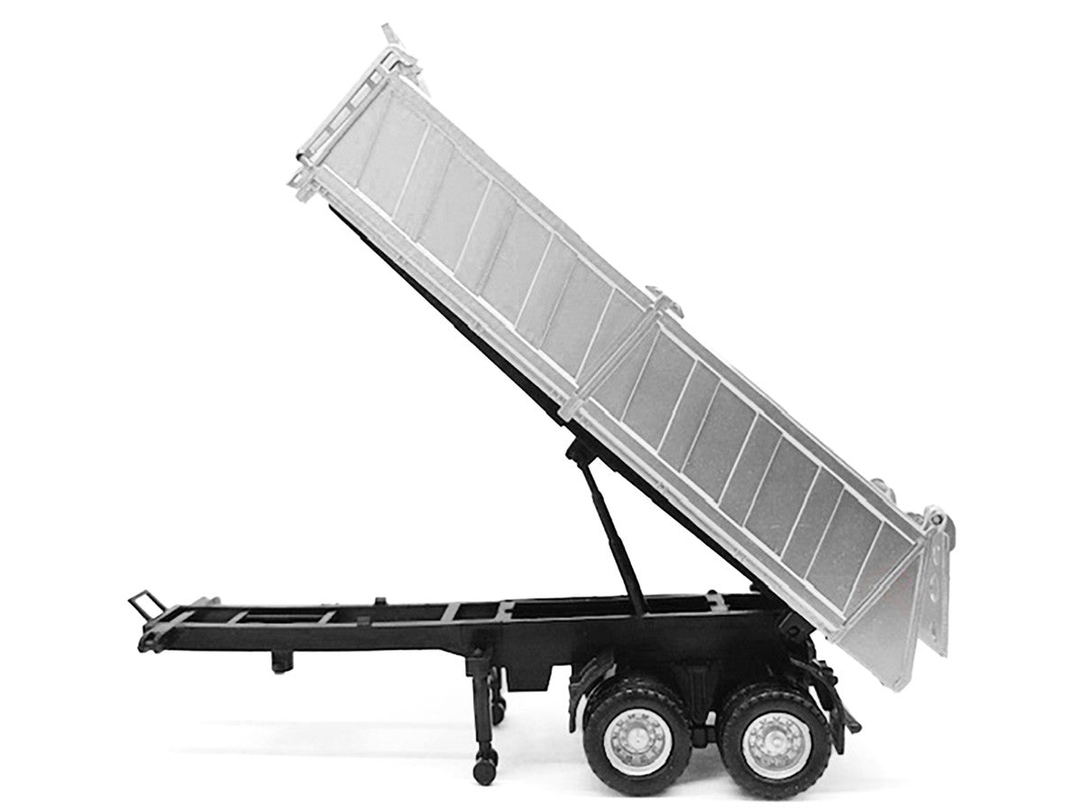 26ft Gravel Trailer Silver 1/87 (HO) Plastic Model by Promotex LuxuryLifeWay Online Store