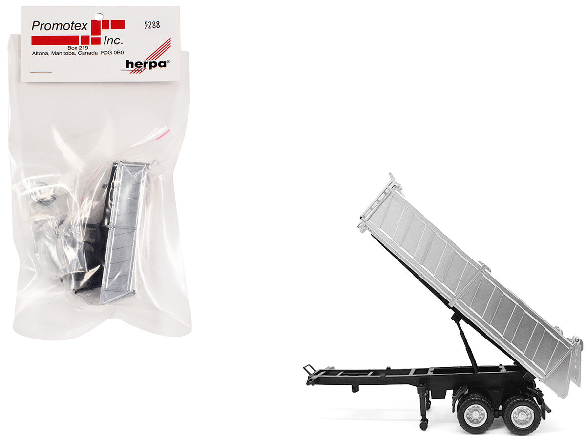 26ft Gravel Trailer Silver 1/87 (HO) Plastic Model by Promotex LuxuryLifeWay Online Store