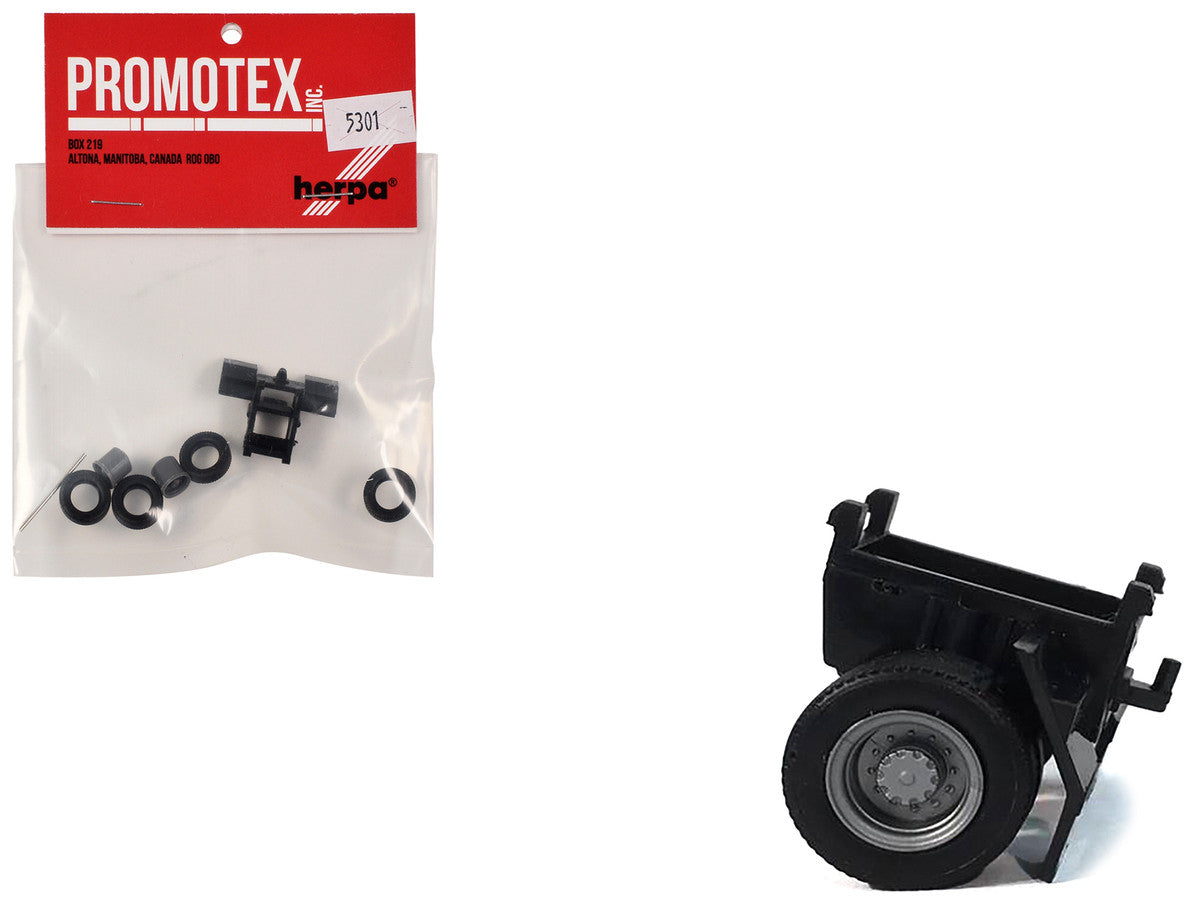 Single Axle Trailer Chassis 1/87 (HO) Plastic Model by Promotex LuxuryLifeWay Online Store