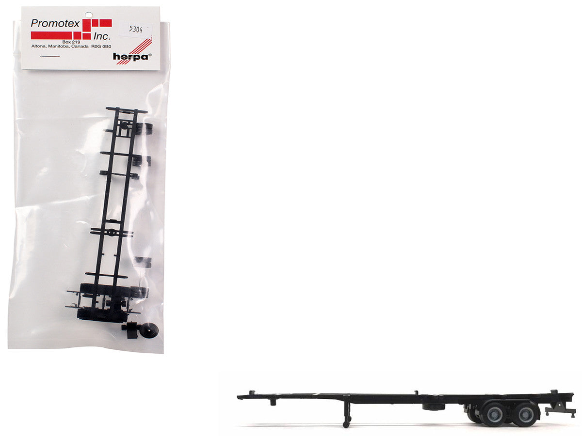 Container Chassis for 2-Axle 48ft Trailer 1/87 (HO) Plastic Model by Promotex LuxuryLifeWay Online Store