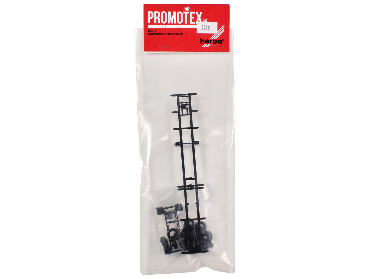 Container Chassis for 3-Axle 48ft Trailer 1/87 (HO) Plastic Model by Promotex LuxuryLifeWay Online Store