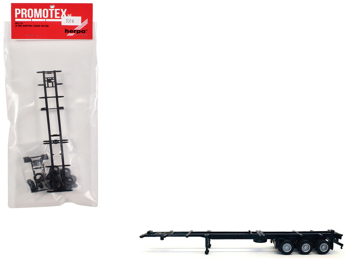 Container Chassis for 3-Axle 48ft Trailer 1/87 (HO) Plastic Model by Promotex LuxuryLifeWay Online Store