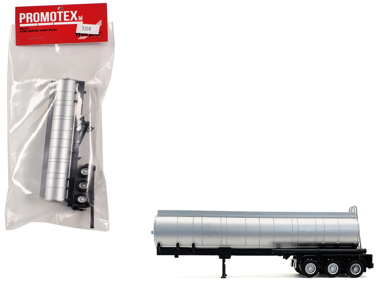 3-Axle Chemical Tanker Trailer Silver 1/87 (HO) Plastic Model by Promotex LuxuryLifeWay Online Store