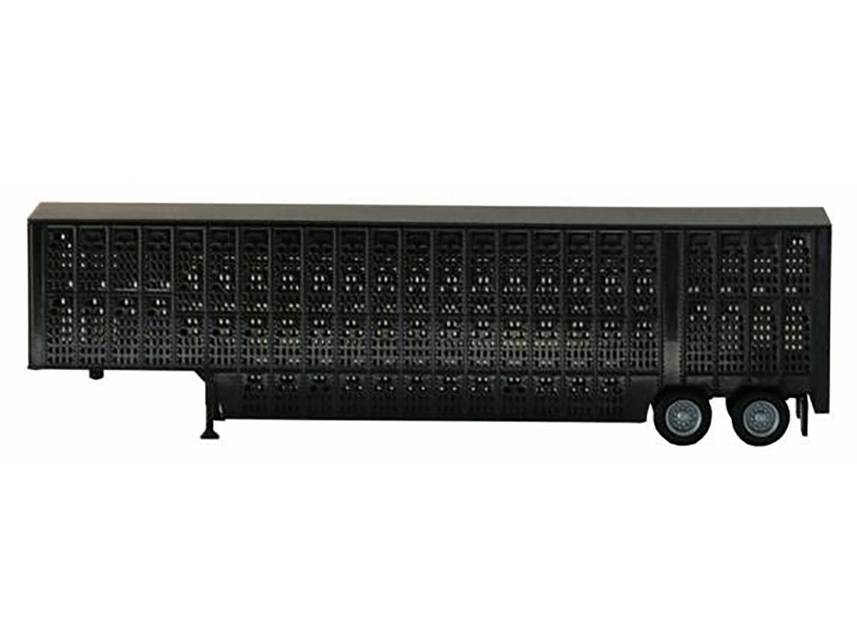 Livestock Trailer Black 1/87 (HO) Plastic Model by Promotex LuxuryLifeWay Online Store