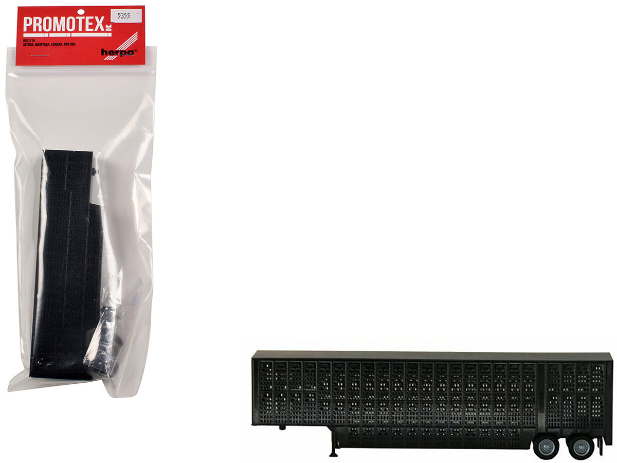 Livestock Trailer Black 1/87 (HO) Plastic Model by Promotex LuxuryLifeWay Online Store