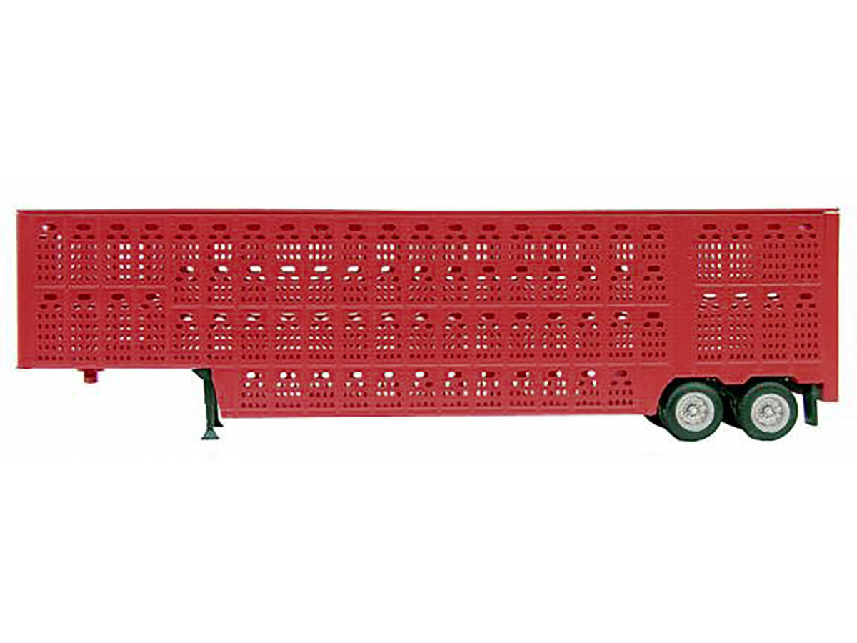 Livestock Trailer Red 1/87 (HO) Plastic Model by Promotex LuxuryLifeWay Online Store