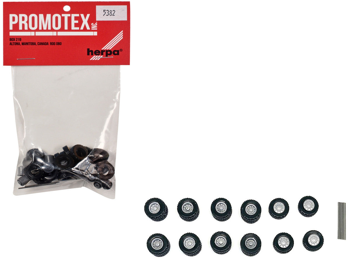 All-Terrain Wheel Sets (2 Front and 4 Rear) 1/87 (HO) Plastic Model by Promotex LuxuryLifeWay Online Store