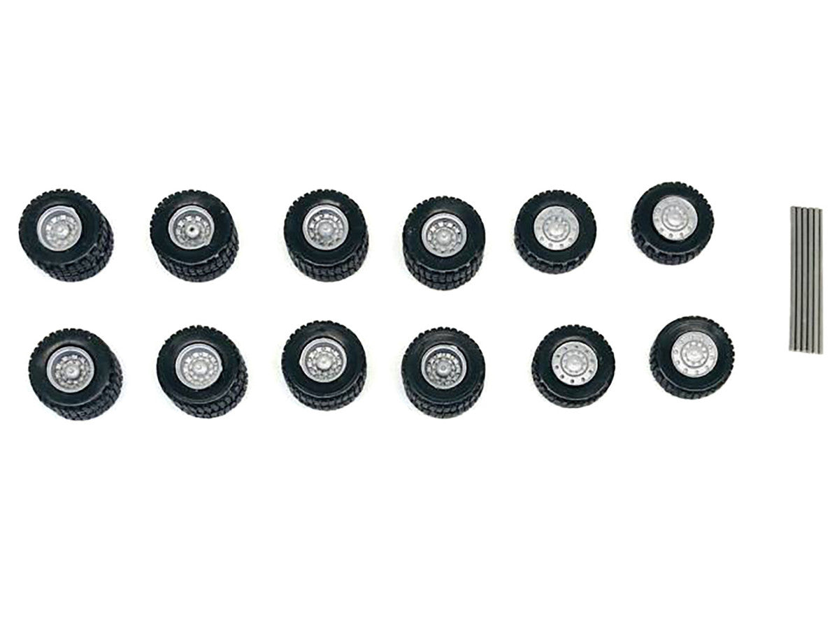 All-Terrain Wheel Sets (2 Front and 4 Rear) 1/87 (HO) Plastic Model by Promotex LuxuryLifeWay Online Store