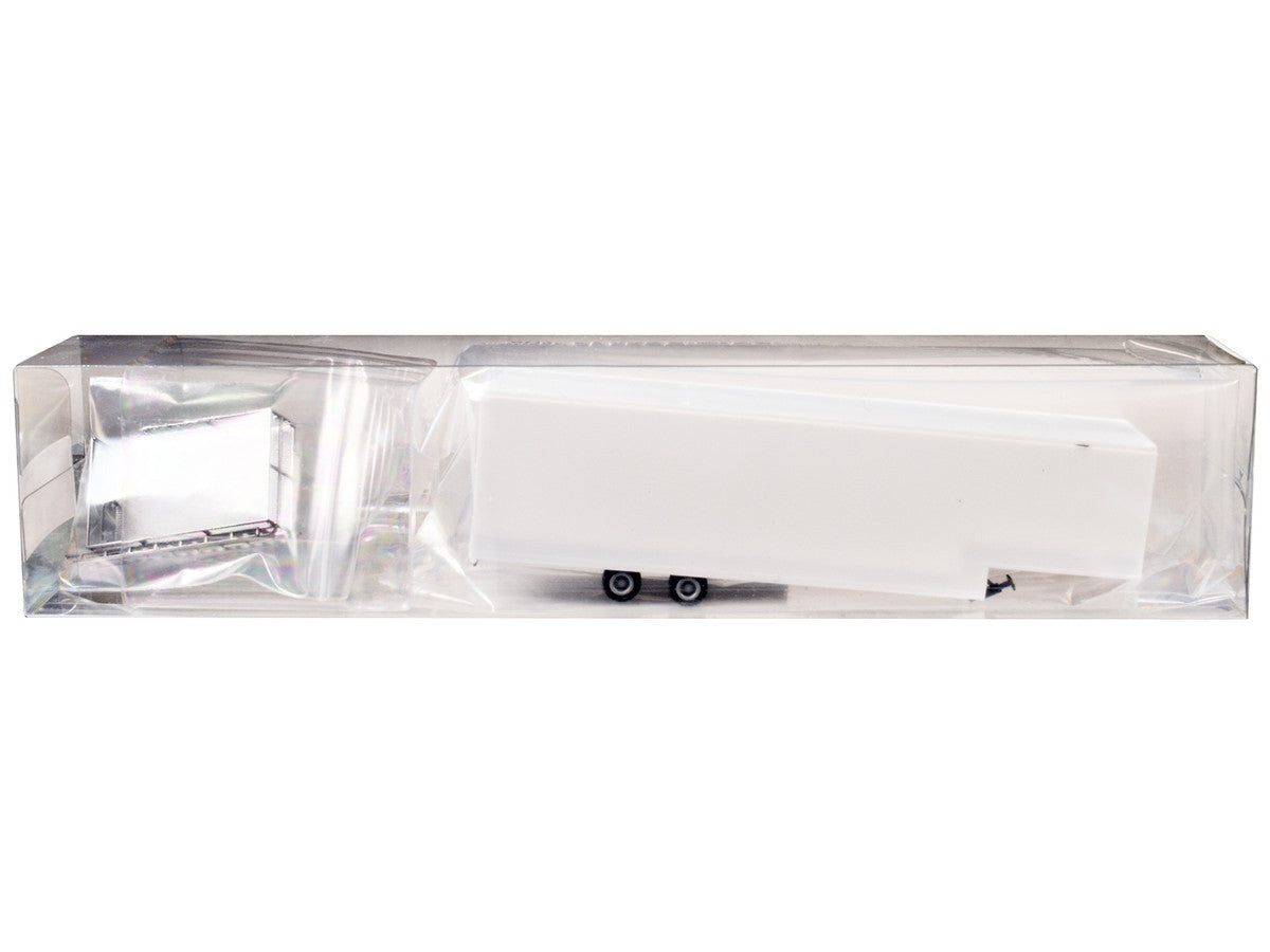 Race Horse Transport Trailer White 1/87 (HO) Plastic Model by Promotex LuxuryLifeWay Online Store