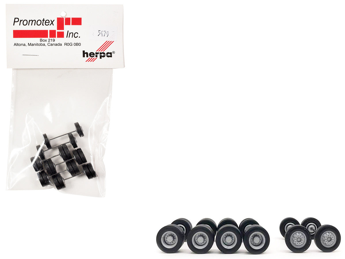 Planetary Hubs Wheel Set (2 Front and 4 Rear) 1/87 (HO) Plastic Model by Promotex LuxuryLifeWay Online Store