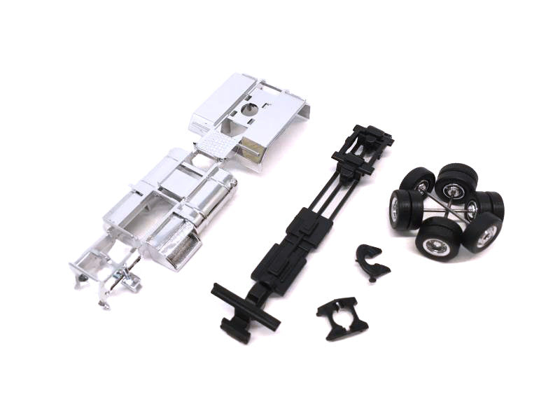 Chrome Chassis Kit for Kenworth or Peterbilt Cab 1/87 (HO) Plastic Model by Promotex LuxuryLifeWay Online Store