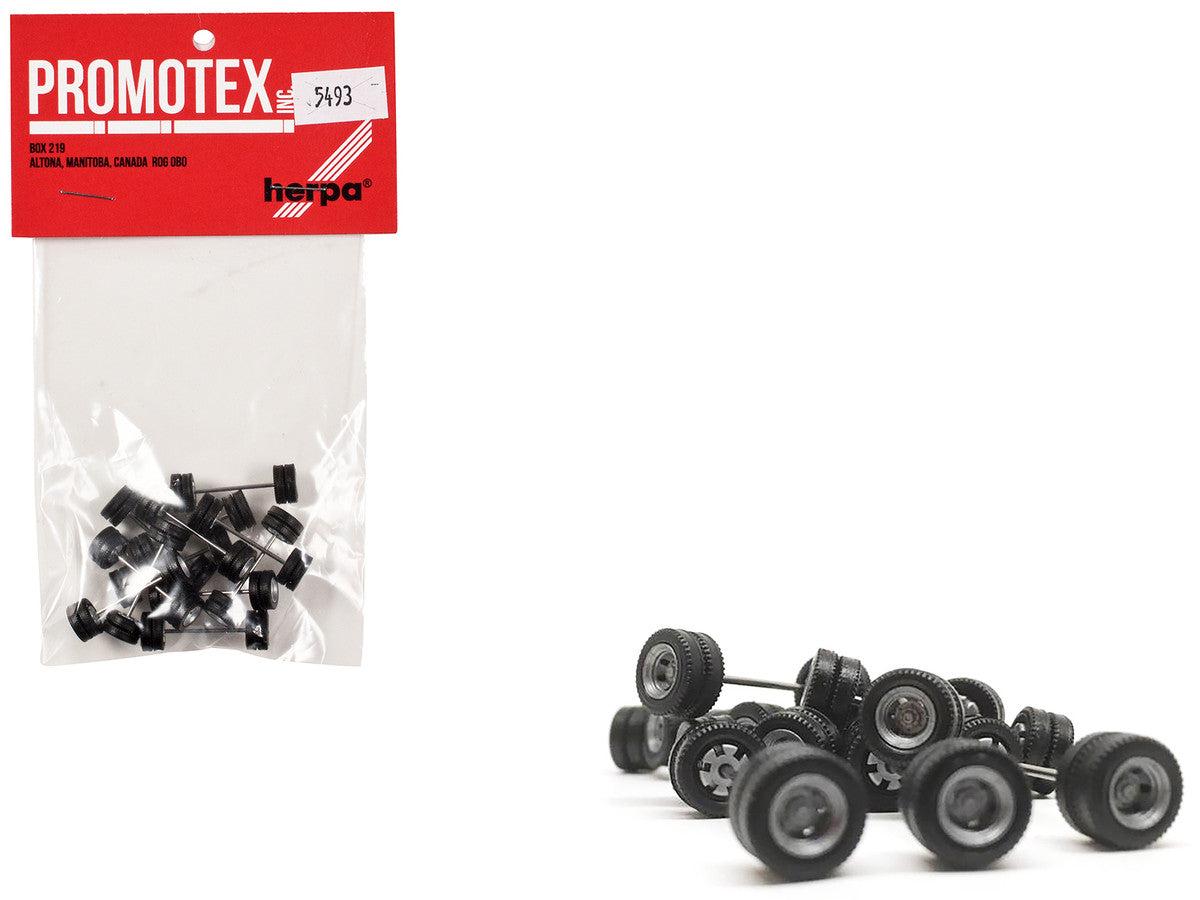 Goldhofer Trailer Wheelsets (12 Sets) 1/87 (HO) Plastic Model by Promotex LuxuryLifeWay Online Store