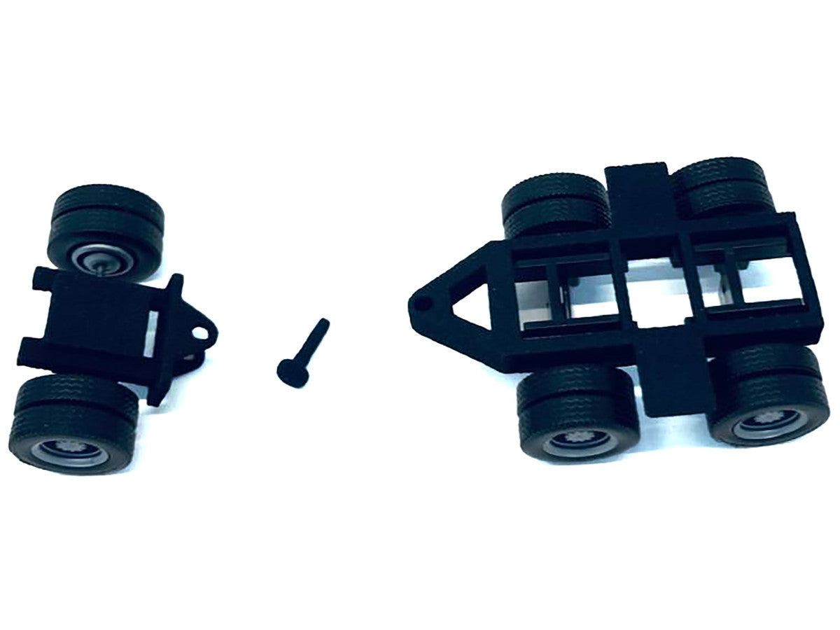 Lowboy Dual Axle Booster with Integrated Rear Axle (2 Sets) 1/87 (HO) Plastic Model by Promotex LuxuryLifeWay Online Store