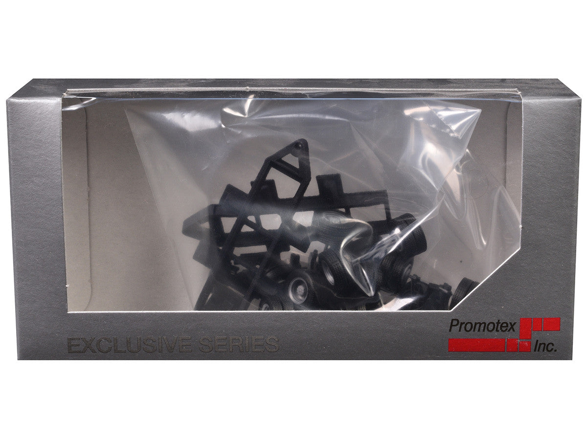 Lowboy Tri-Axle Booster with Integrated Rear Axle (2 Sets) 1/87 (HO) Plastic Model by Promotex LuxuryLifeWay Online Store