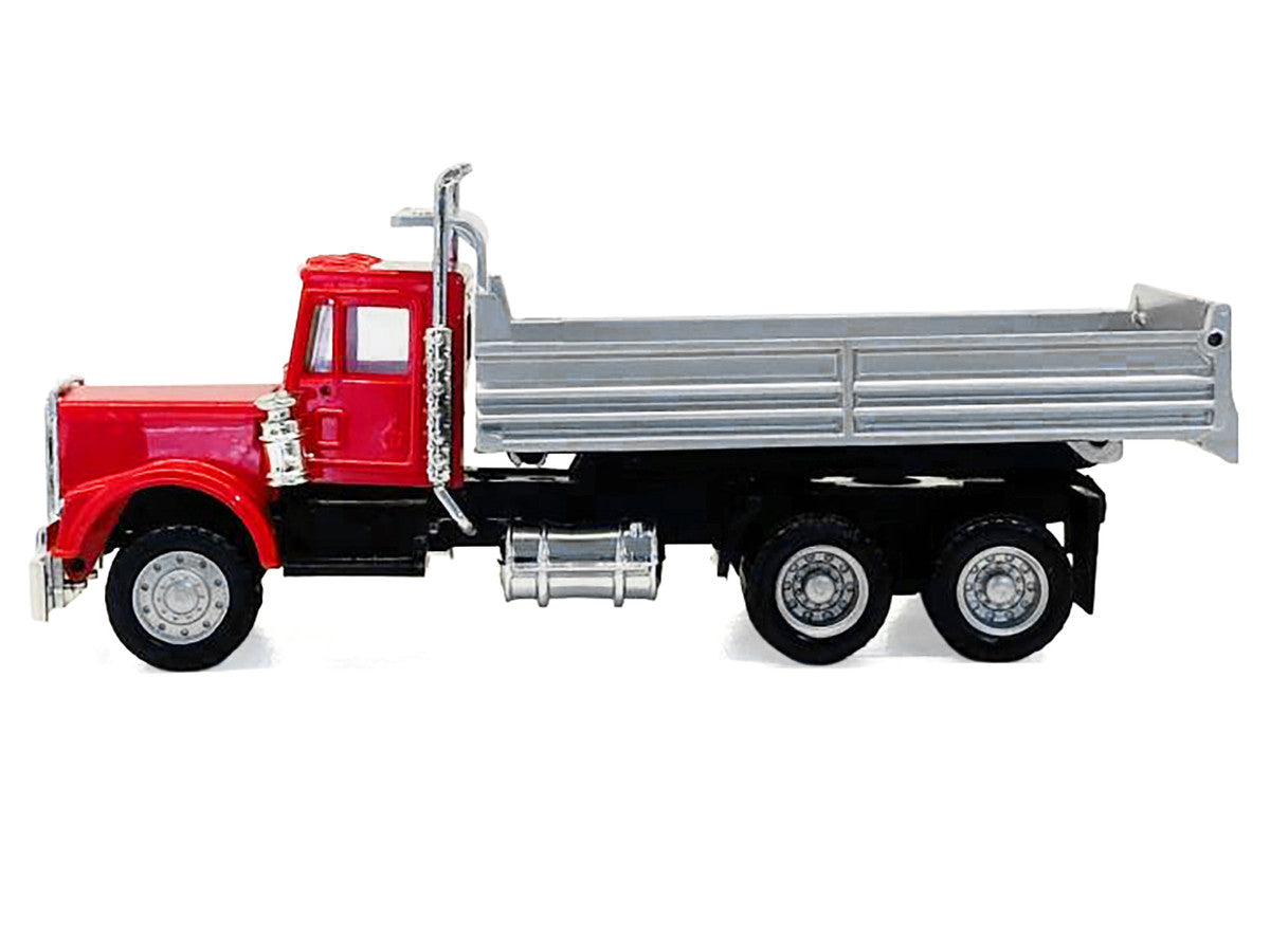 Peterbilt Dump Truck with Red Cab 1/87 (HO) Plastic Model by Promotex LuxuryLifeWay Online Store