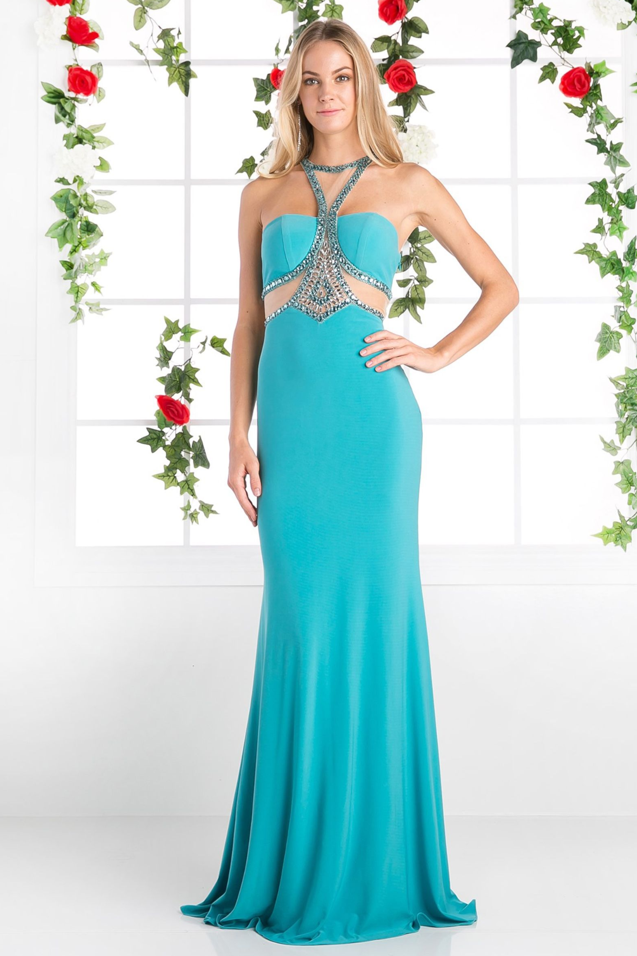 Beaded Stretch Knit Sheath Dress LuxuryLifeWay Online Store